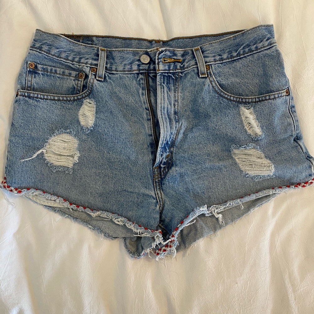 Vintage Levi’s 550 Shorts with Braided Trim